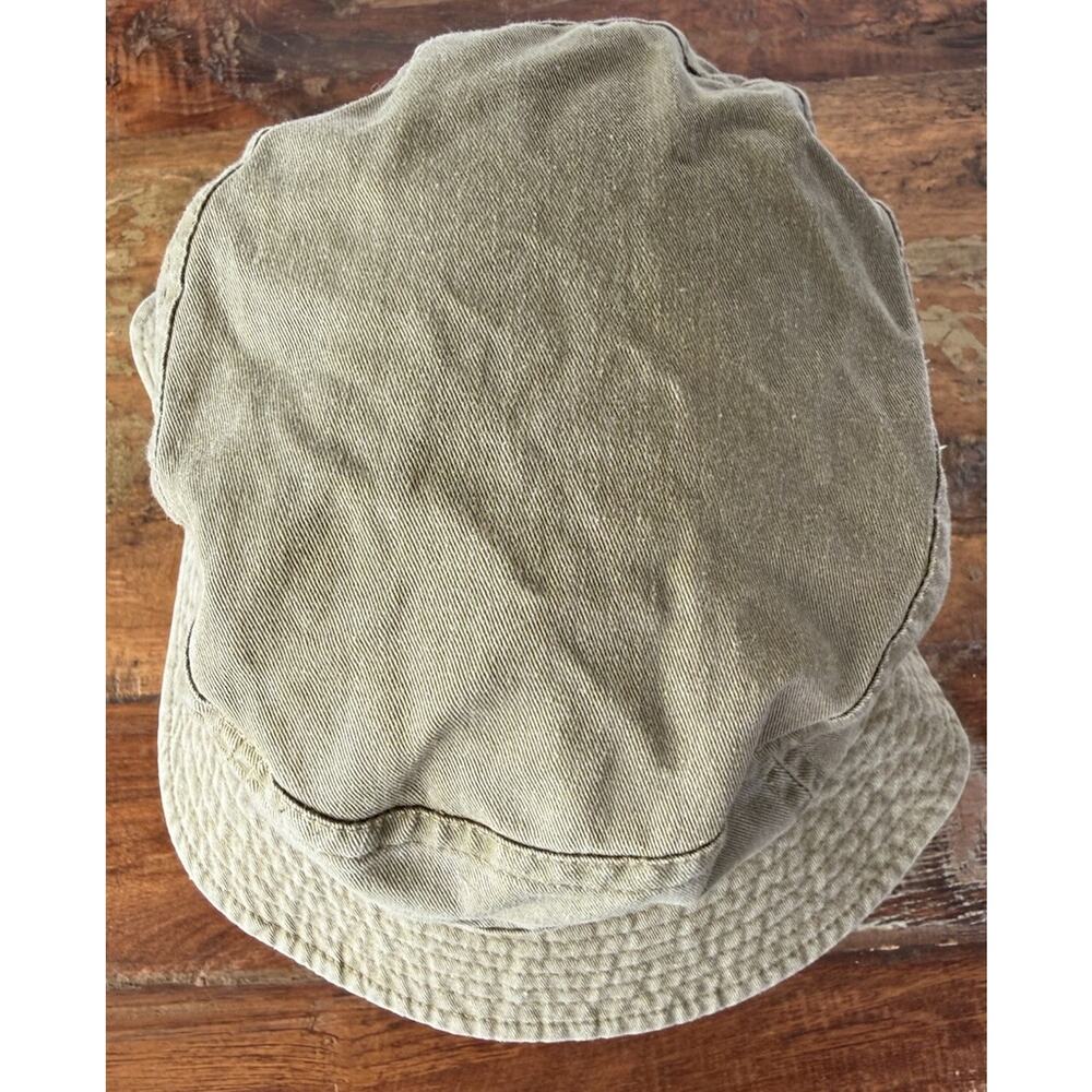 Mustangs Embroidered Bucket Hat Olive Green Distressed Cotton Boho One Size - Picture 5 of 10